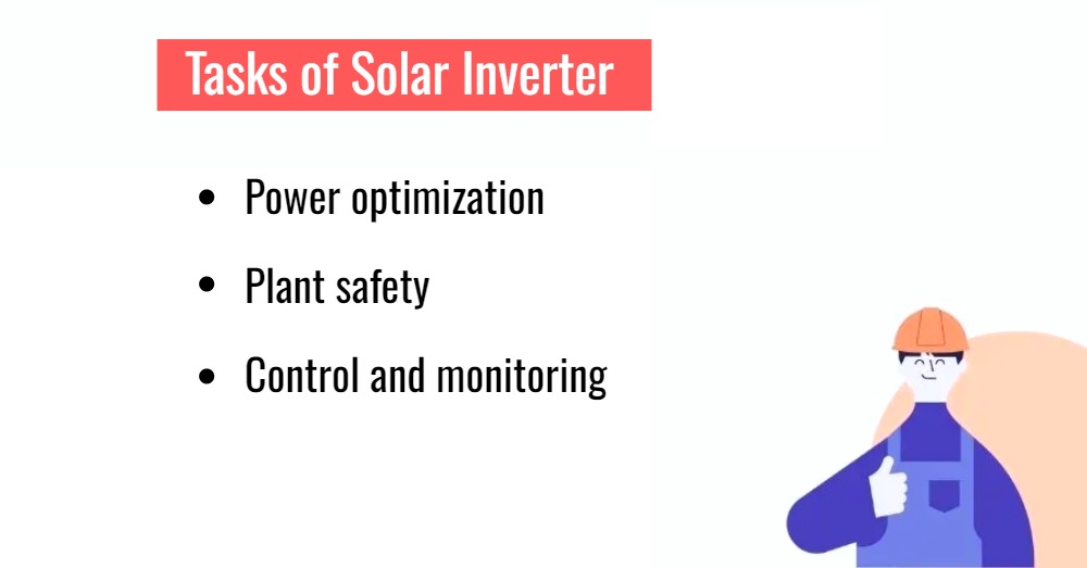 Tasks of solar inverter