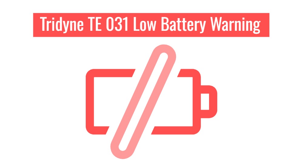 Tridyne TE 031 Low Battery Warning