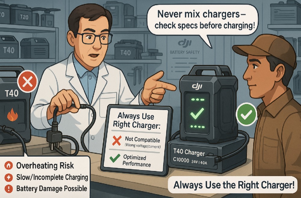 Will a T20 Charger Work with Agras T40 Battery​