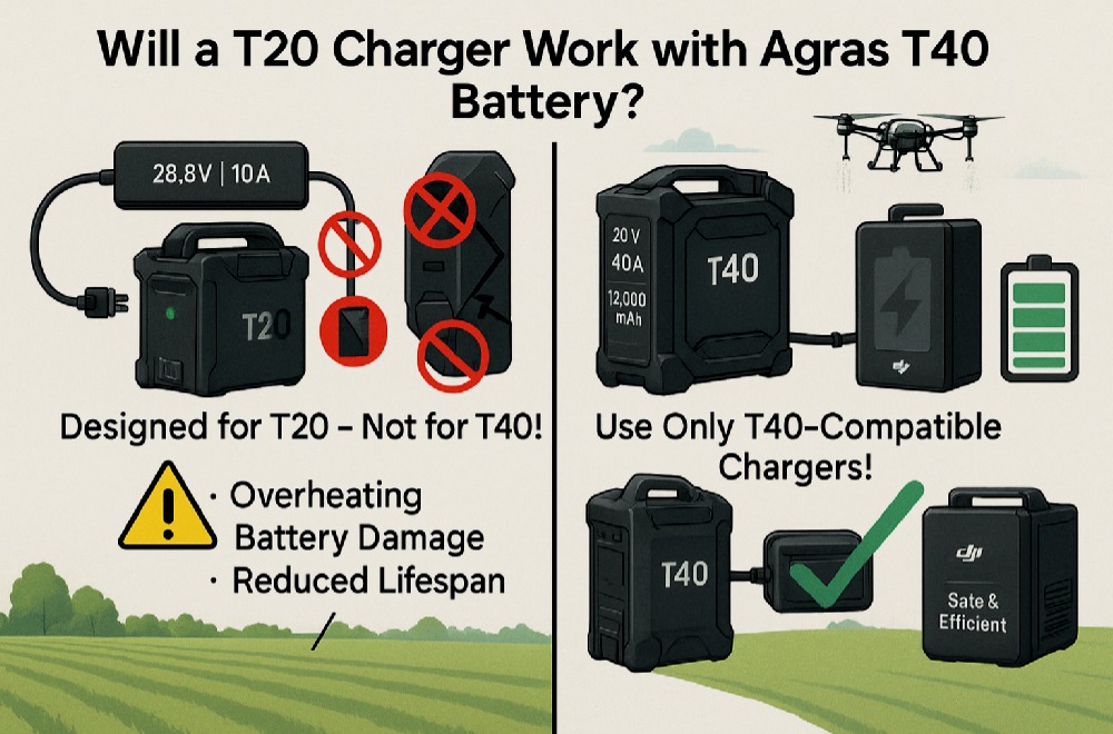 Will a T20 Charger Work with Agras T40 Battery​