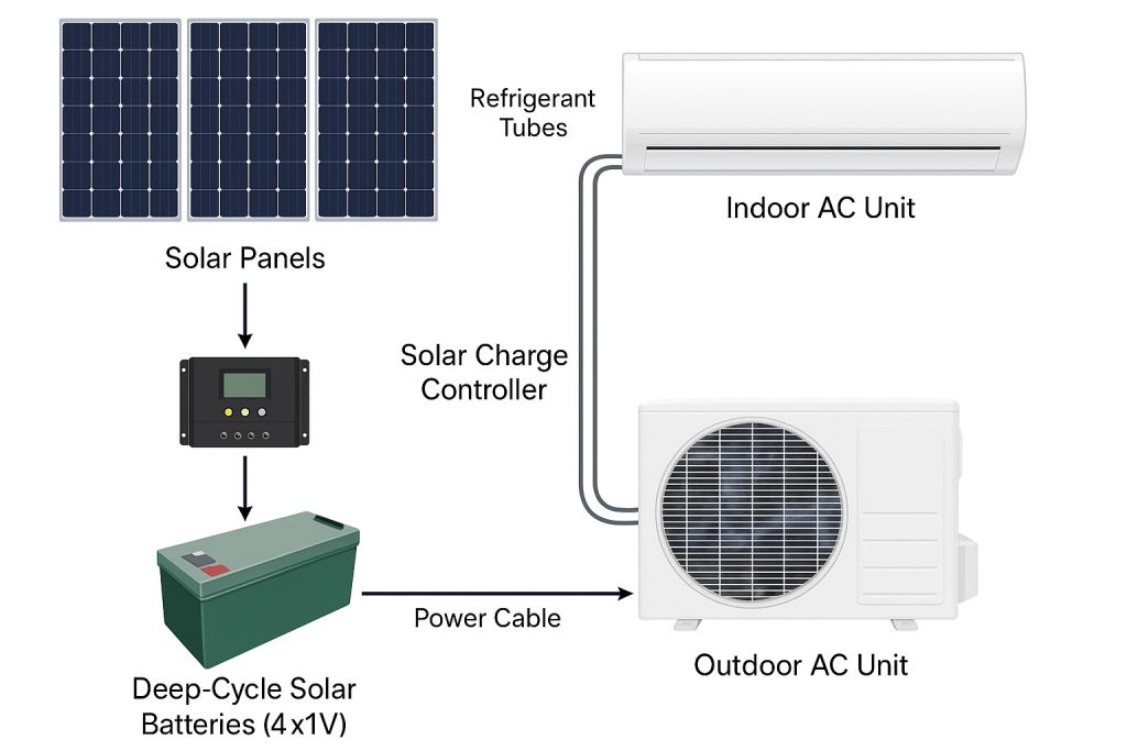 How many solar panels required for 1.5 ton AC