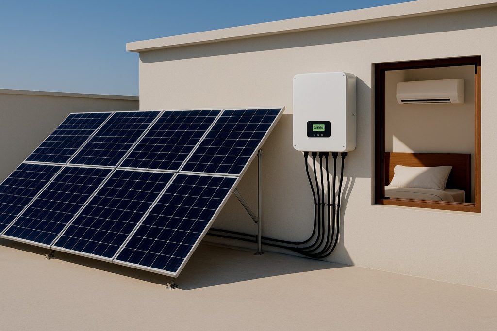 How many solar panels required for 1.5 ton AC