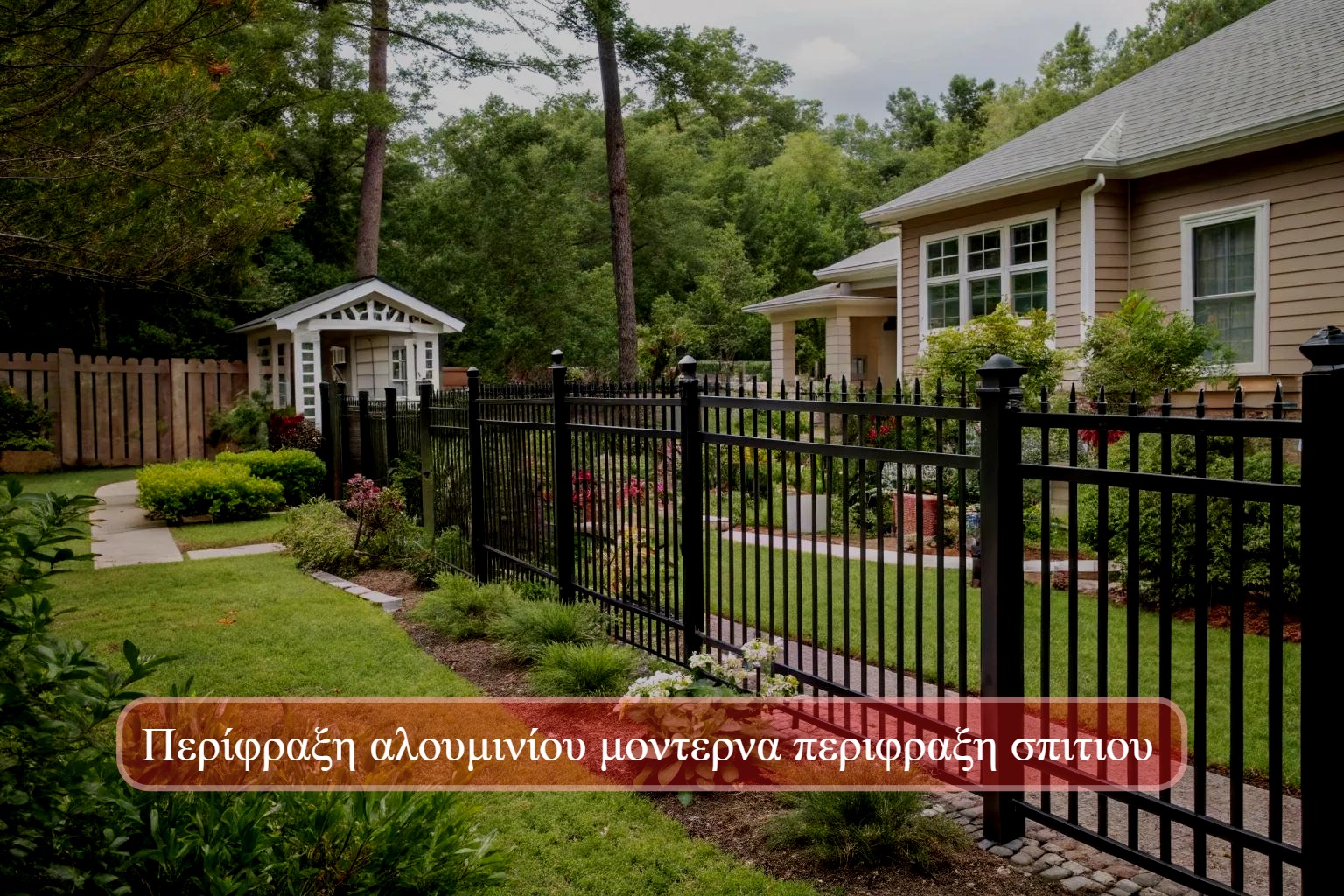 Περίφραξη αλουμινίου μοντερνα περιφραξη σπιτιου​