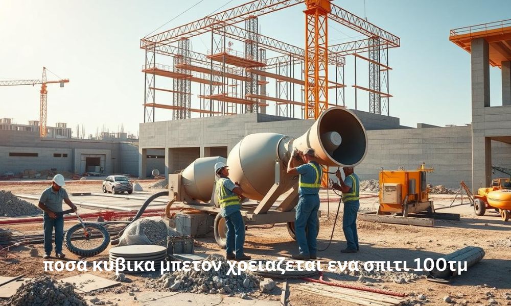 ποσα κυβικα μπετον χρειαζεται ενα σπιτι 100τμ