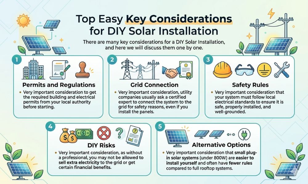 Top Easy Key Considerations for DIY Solar Installation
