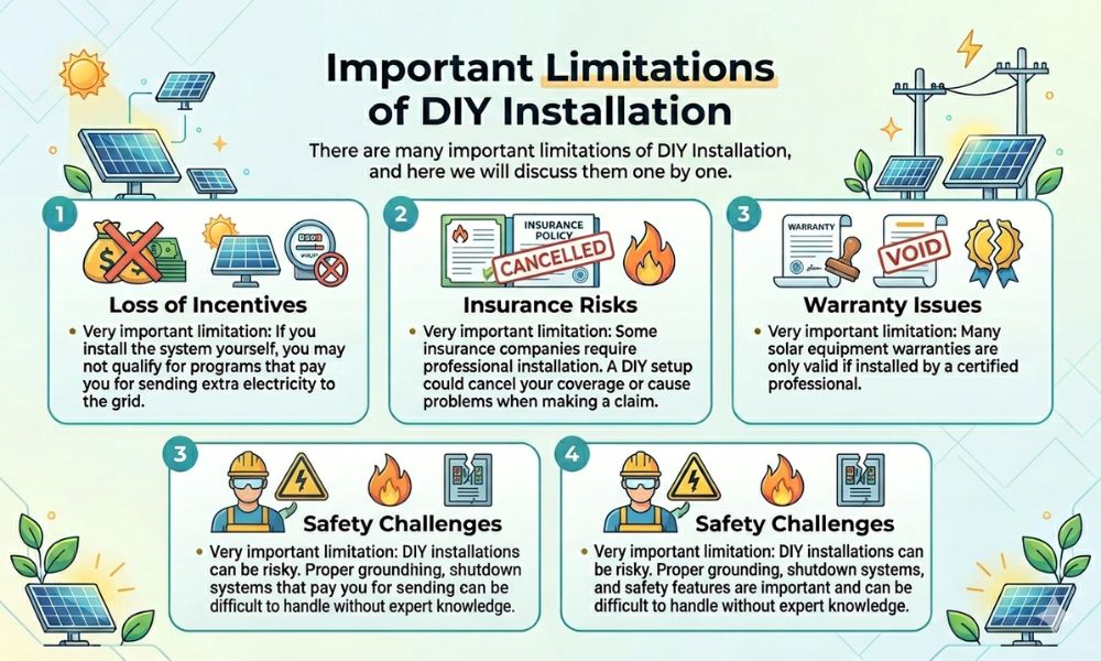 There are many important limitations of DIY Installation, and here we will discuss them one by one.