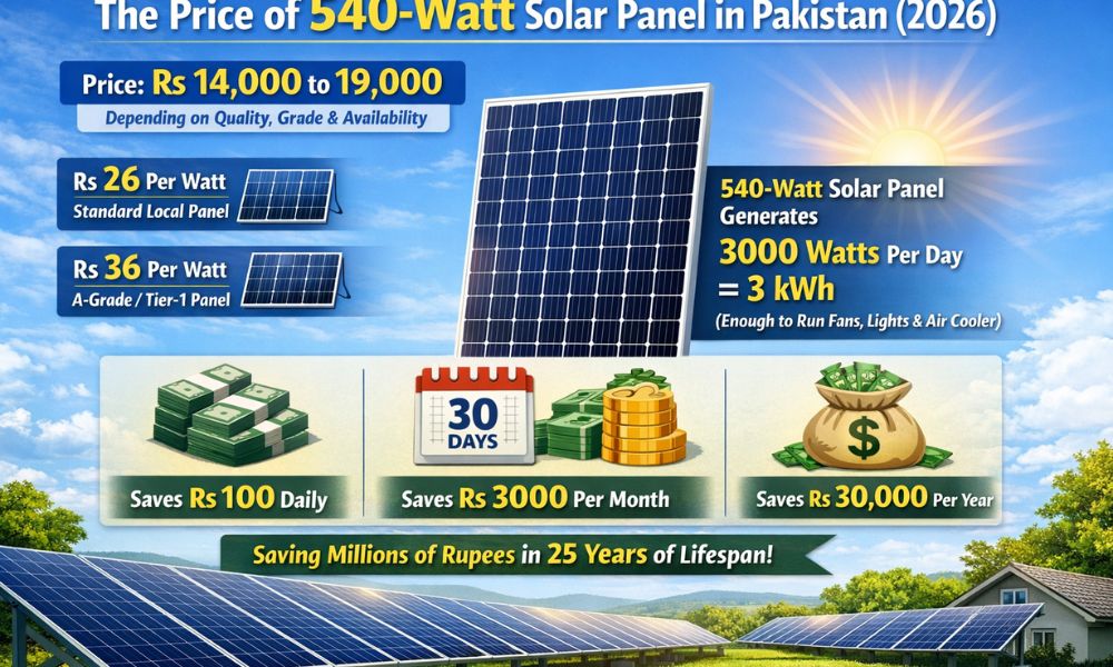 540-watt Solar Panel Price in Pakistan