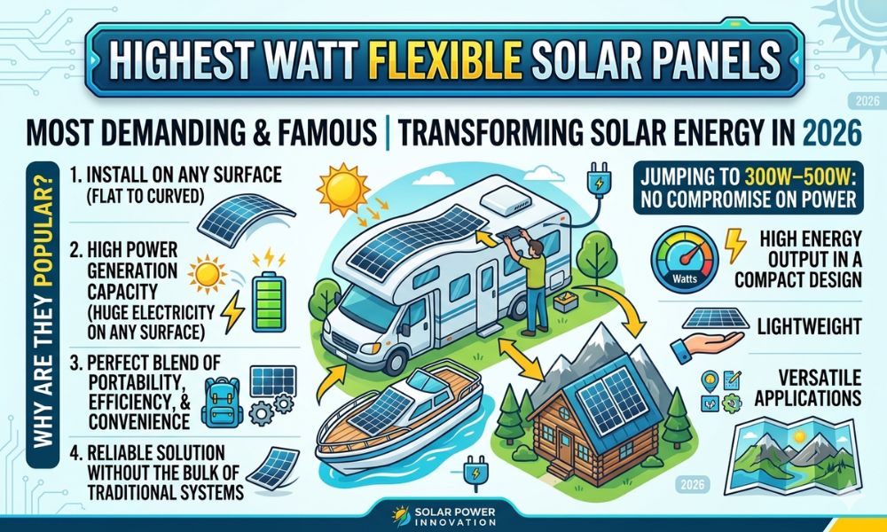 Highest Watt Flexible Solar Panel