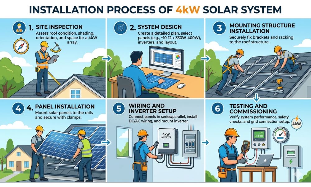 Installation Process of 4kW Solar System