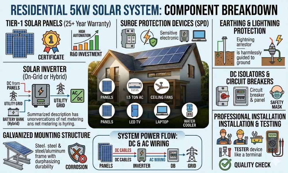 What Is Included in a Standard 5kW Solar System Package?