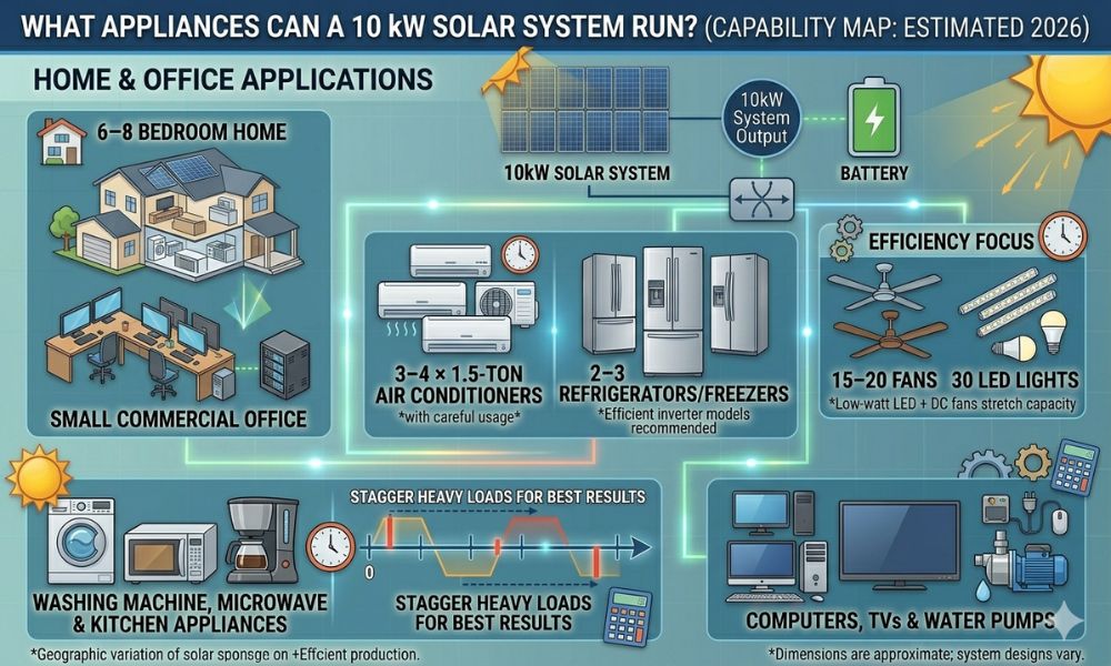 What Appliances Can a 10 kW Solar System Run?