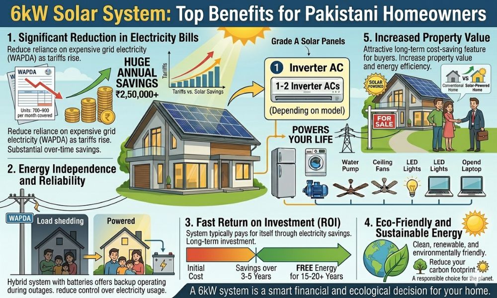 Top 5 Benefits of Installing a 6kW Solar System