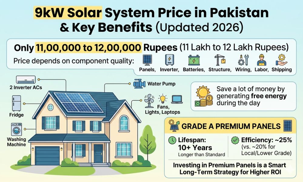 9kw Solar System Price in Pakistan