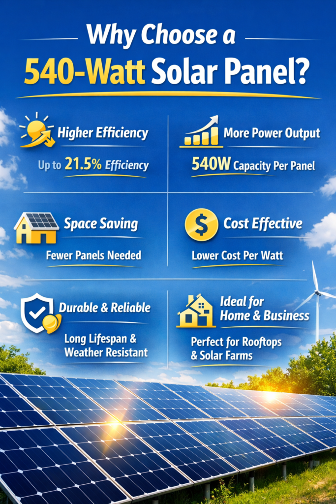 Why Choose a 540-Watt Solar Panel?