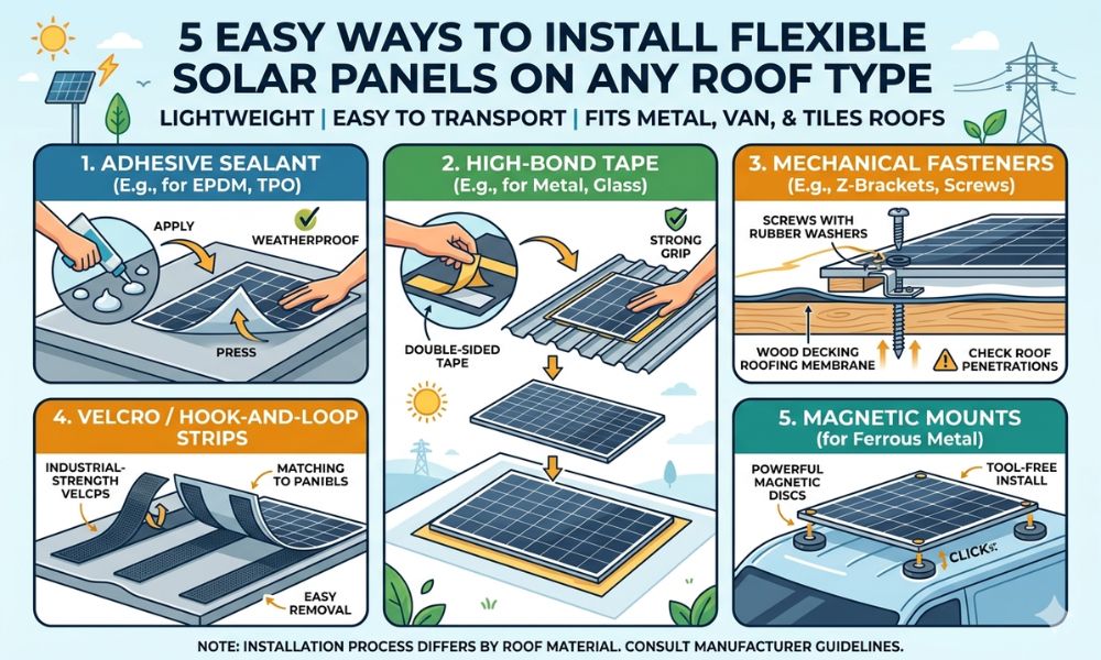 How to Install Flexible Solar Panels on a Roof?