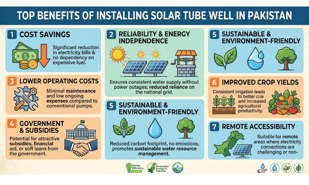 Top Benefits of Installing Solar Tube Well in Pakistan
