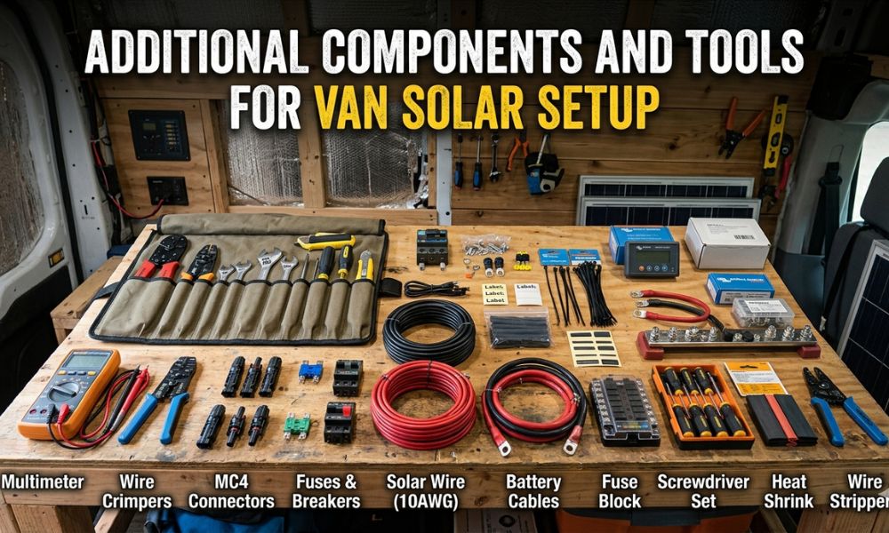Additional Components and Tools for Van Solar Setup